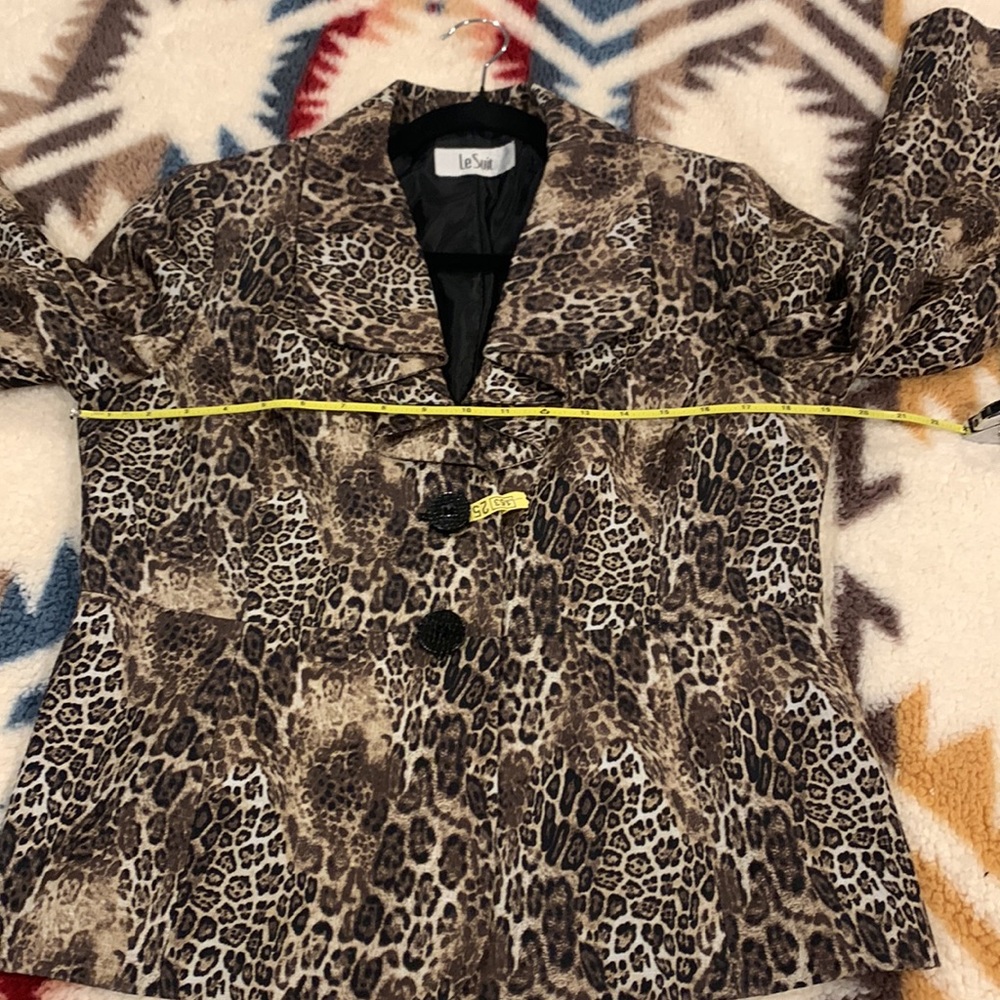 Cheetah Print Fully Lined Lightweight Blazer Jack… - image 8